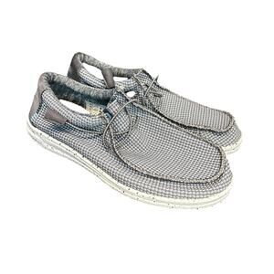 Hey Dude Wally Sport Mesh Comfort Casual Shoes Mens 9 Gray Easy On Airy Travel